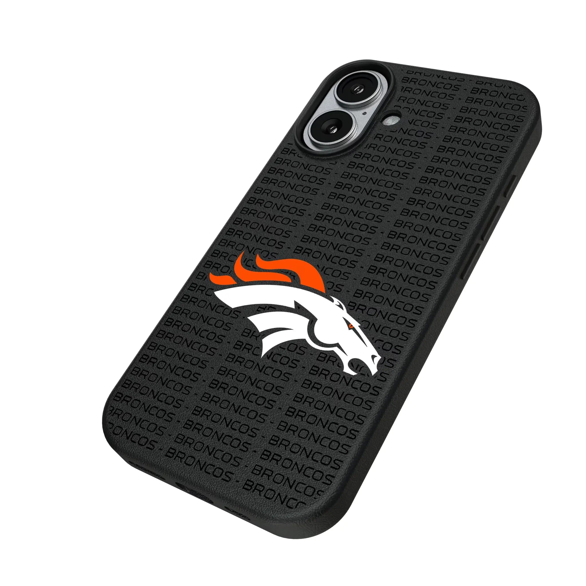 Denver Broncos Text Backdrop MagSafe Compatible Phone Case for Apple iPhone