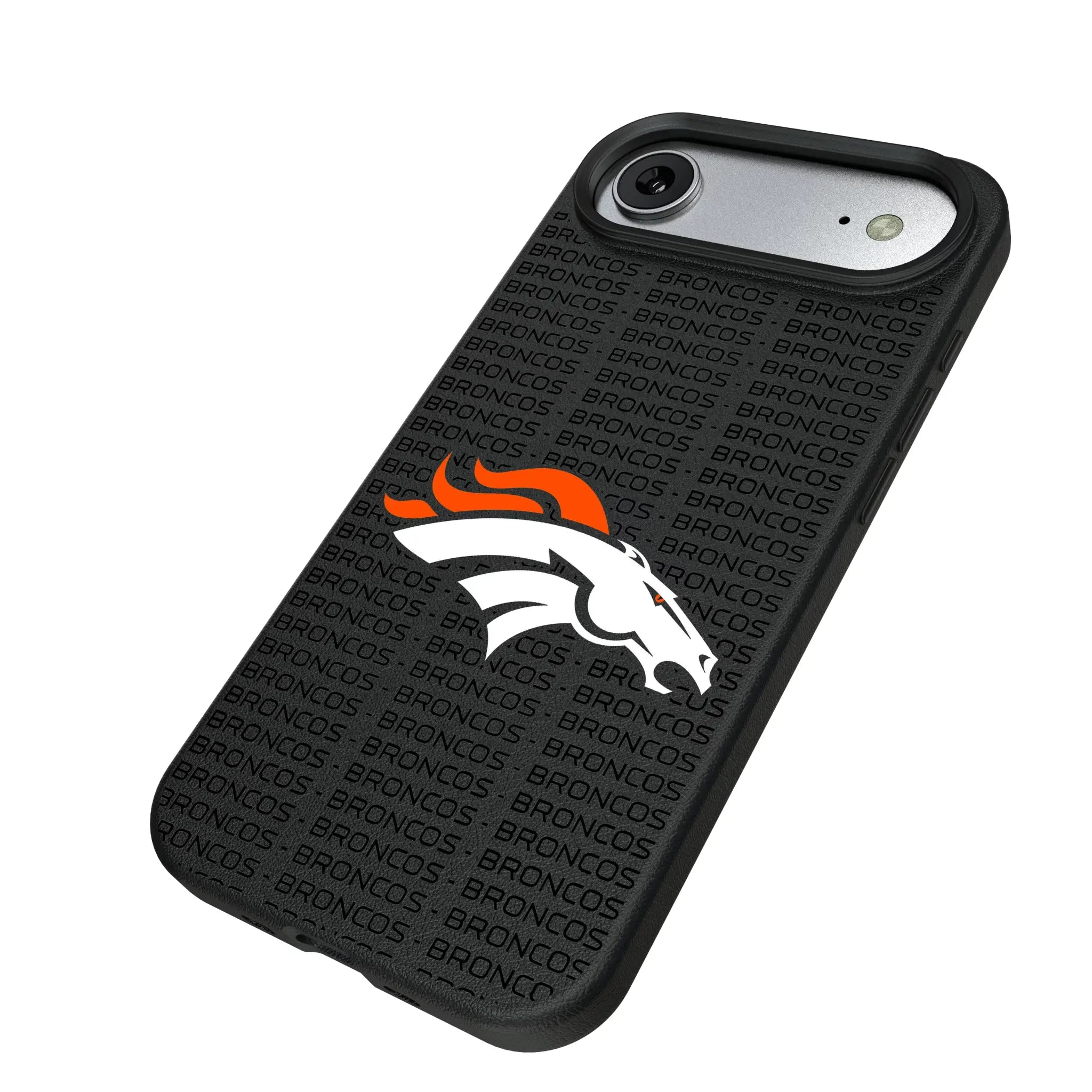 Denver Broncos Text Backdrop MagSafe Compatible Phone Case for Apple iPhone