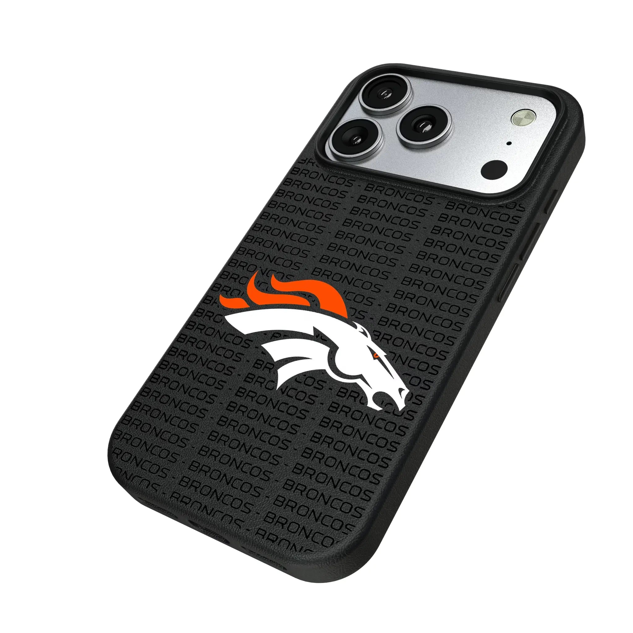 Denver Broncos Text Backdrop MagSafe Compatible Phone Case for Apple iPhone