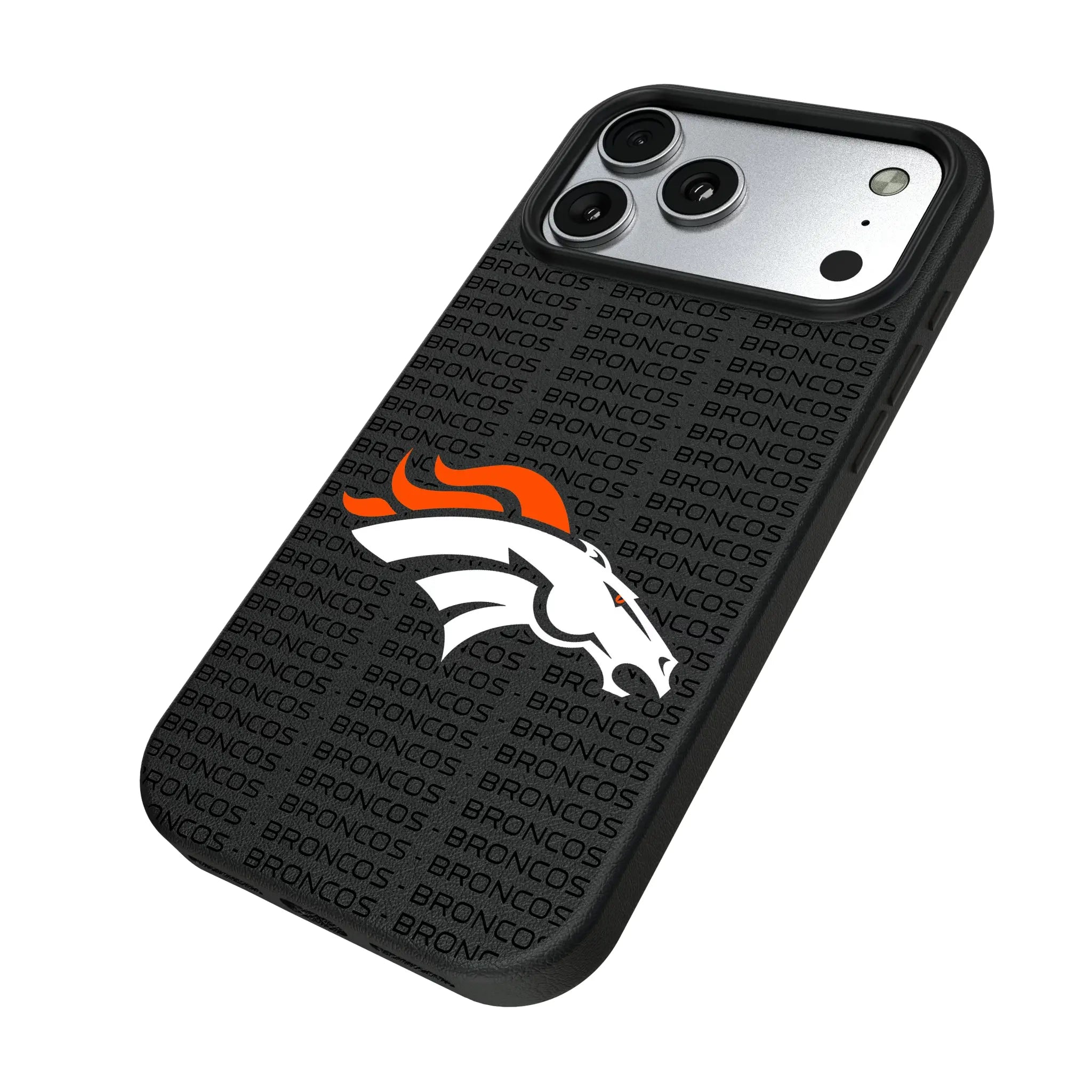 Denver Broncos Text Backdrop MagSafe Compatible Phone Case for Apple iPhone