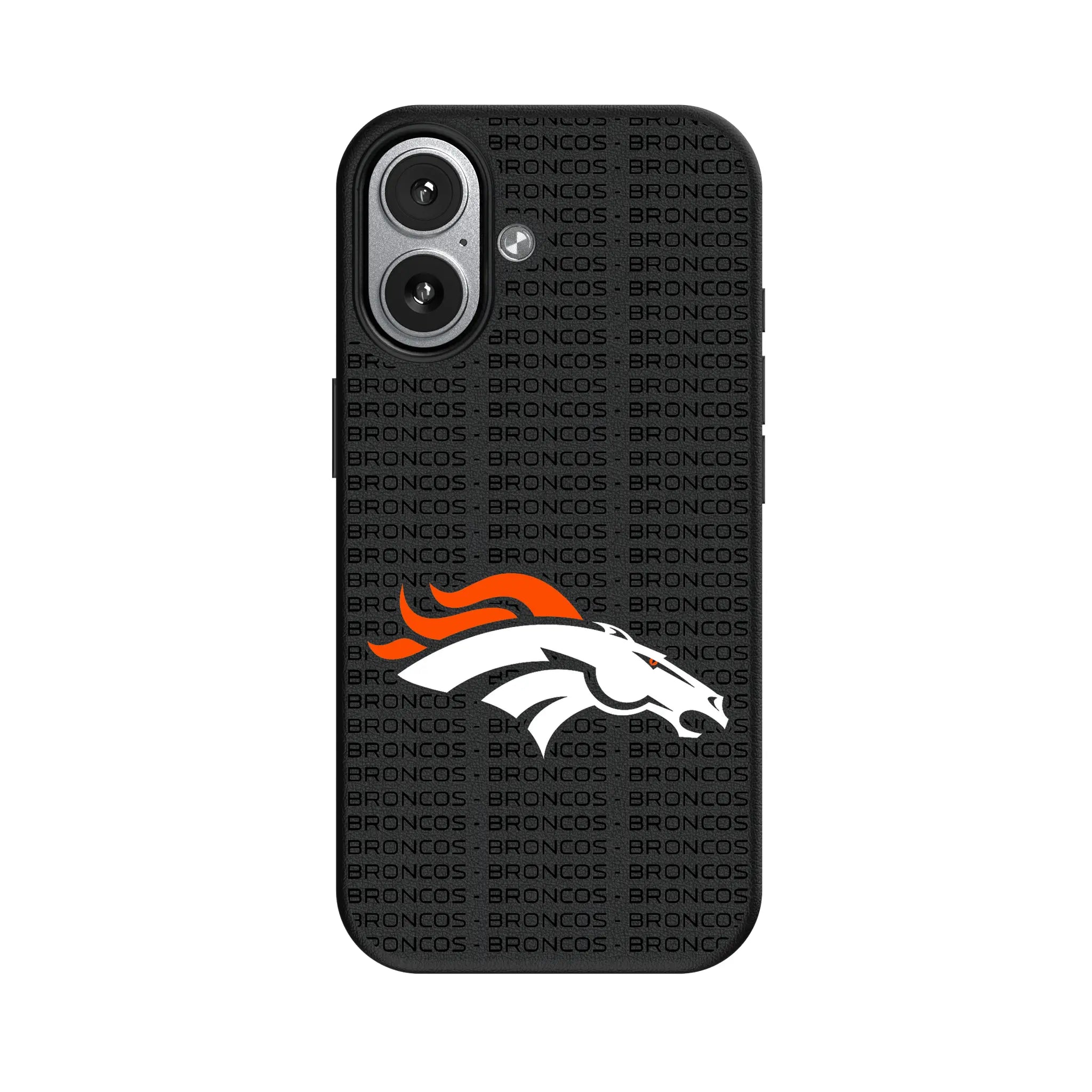 Denver Broncos Text Backdrop MagSafe Compatible Phone Case for Apple iPhone