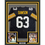 Framed Autographed/Signed Dermontti Dawson HOF 12 35x39 Pittsburgh Black Football Jersey JSA COA
