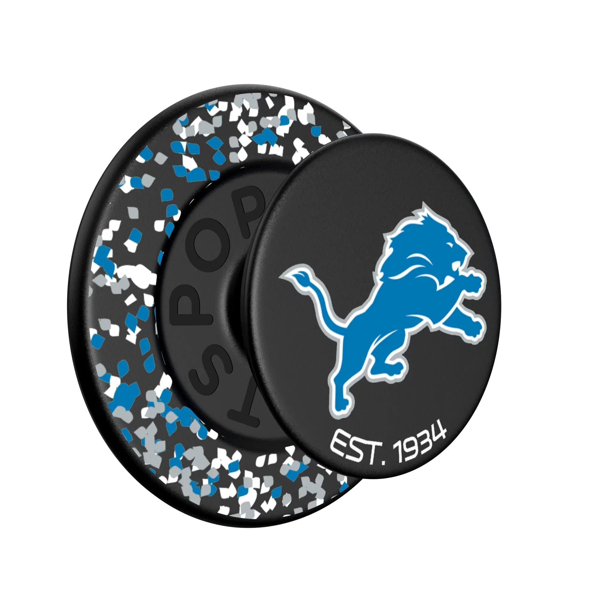 Detroit Lions Confetti PopSockets Magnetic Phone Grip and Stand