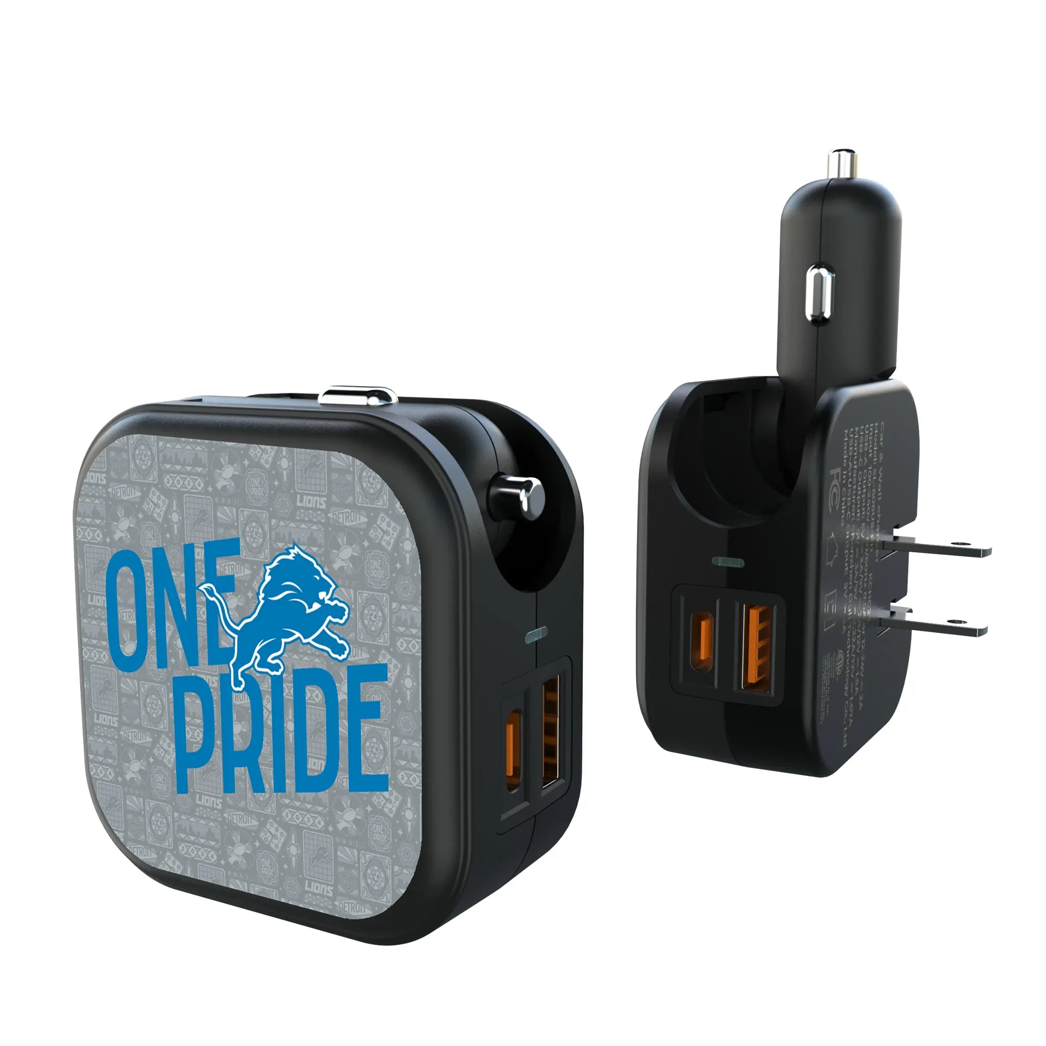 Detroit Lions 2024 Illustrated Limited Edition 2 in 1 USB A/C Charger