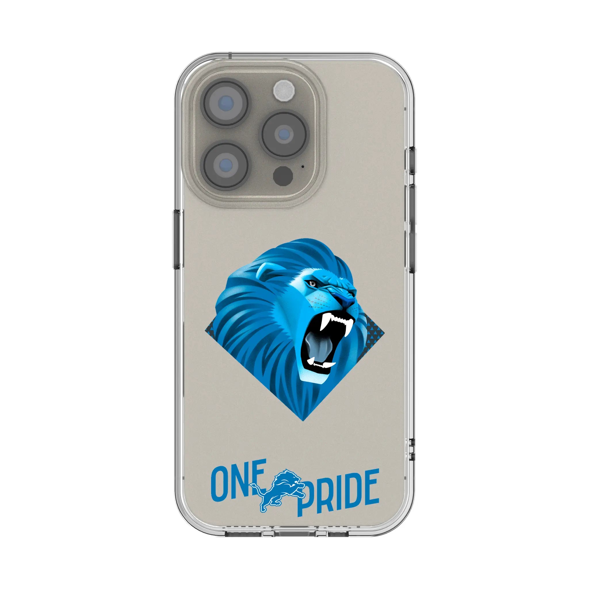 Detroit Lions 2024 Edition Clear Phone Case for Apple iPhone