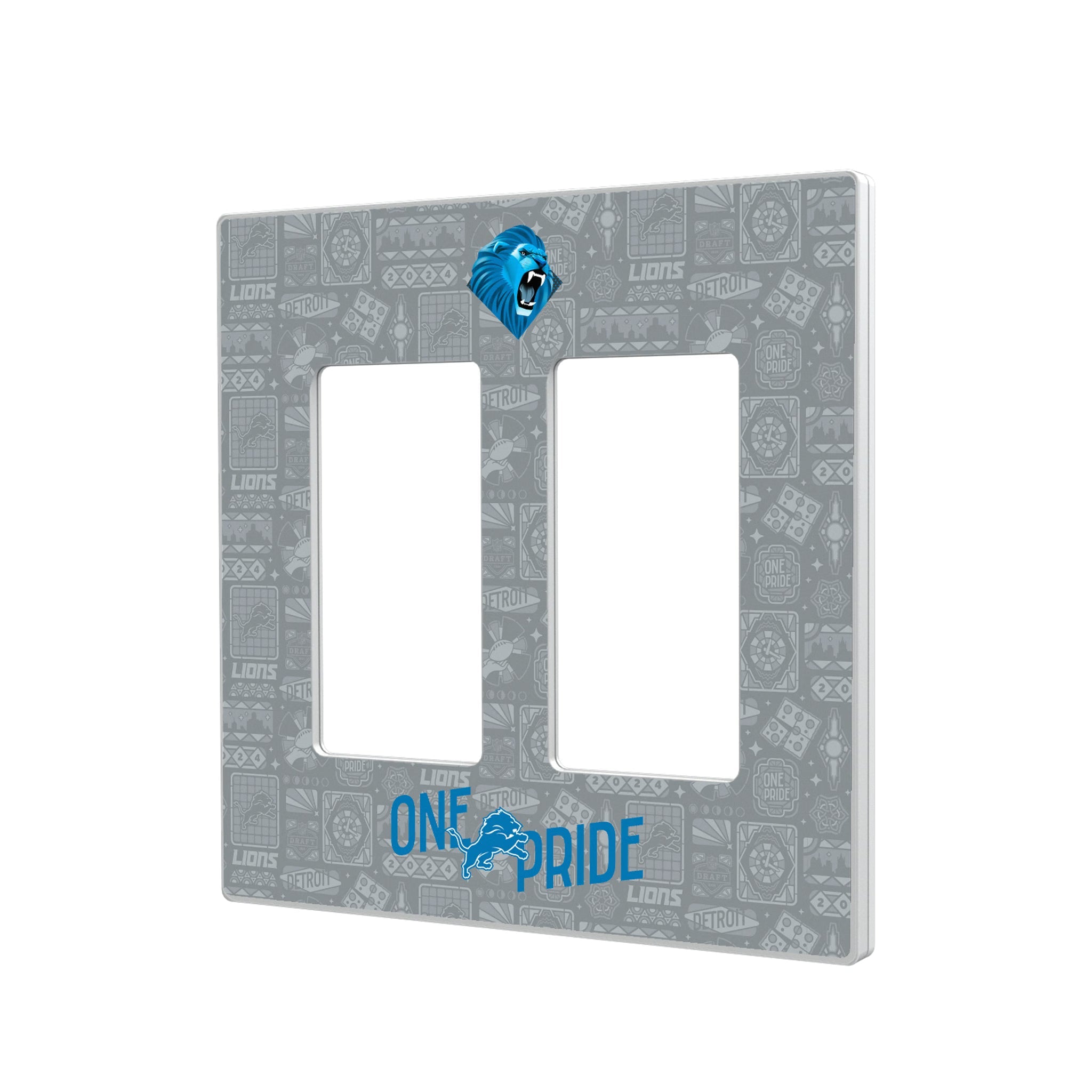 Detroit Lions 2024 Illustrated Limited Edition Hidden-Screw Light Switch Plate