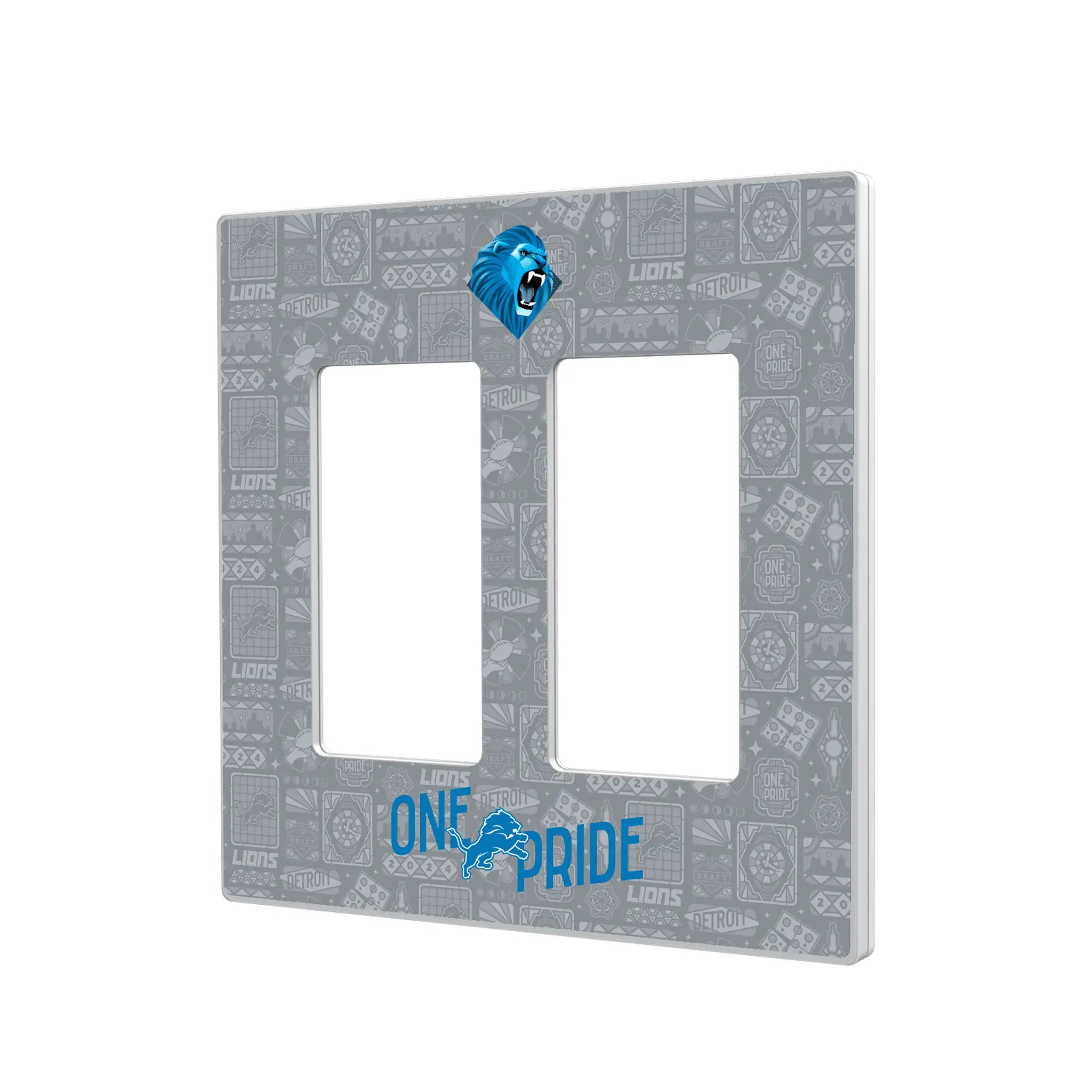 Detroit Lions 2024 Illustrated Limited Edition Hidden-Screw Light Switch Plate