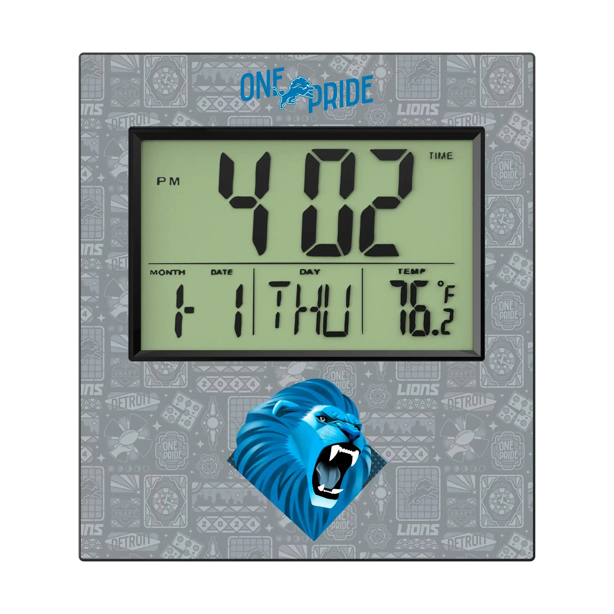 Detroit Lions 2024 Edition Wall Clock