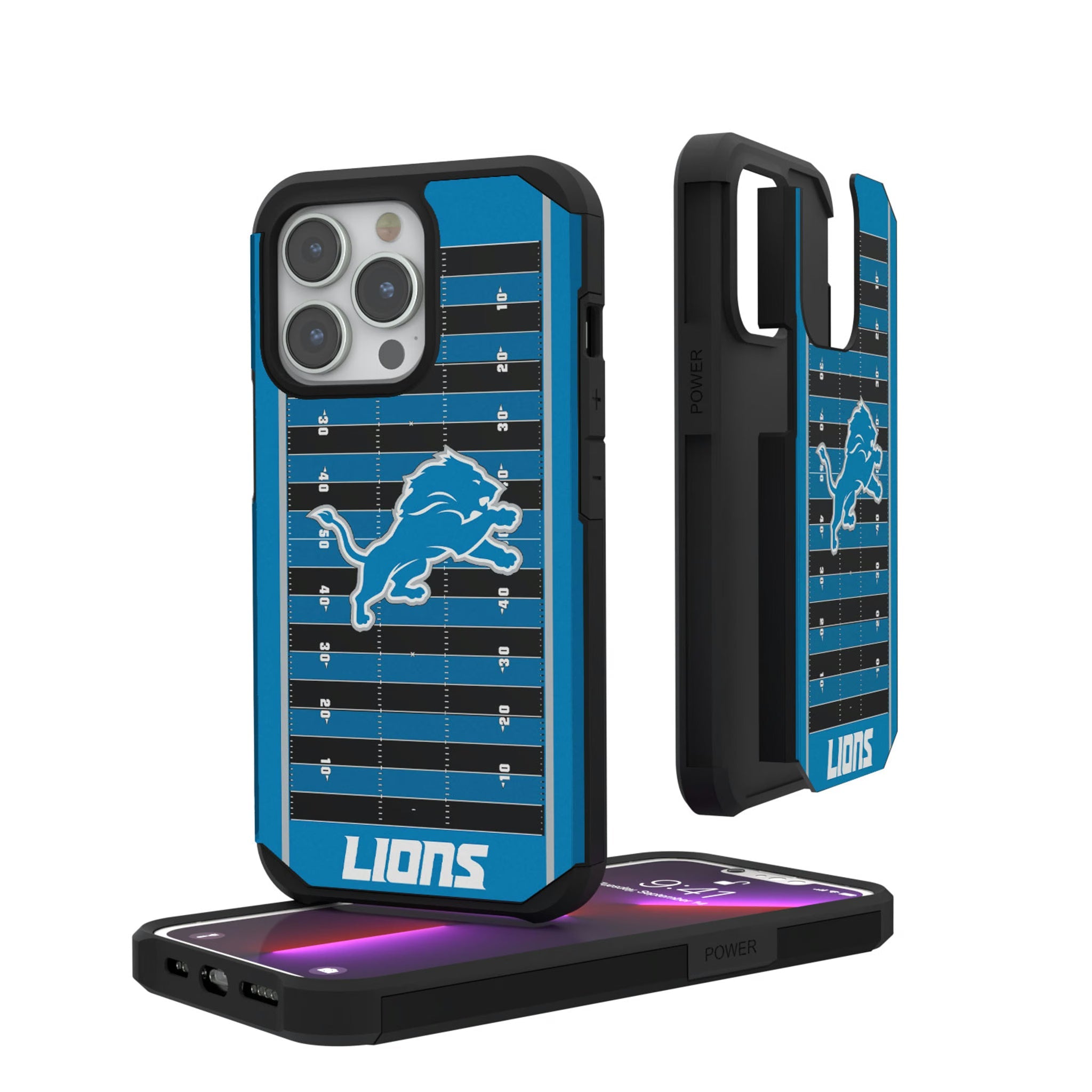 Detroit Lions Field Rugged Phone Case - Sports Gifts, Sports Memorabilia, Sports Collectibles, Fan Shop