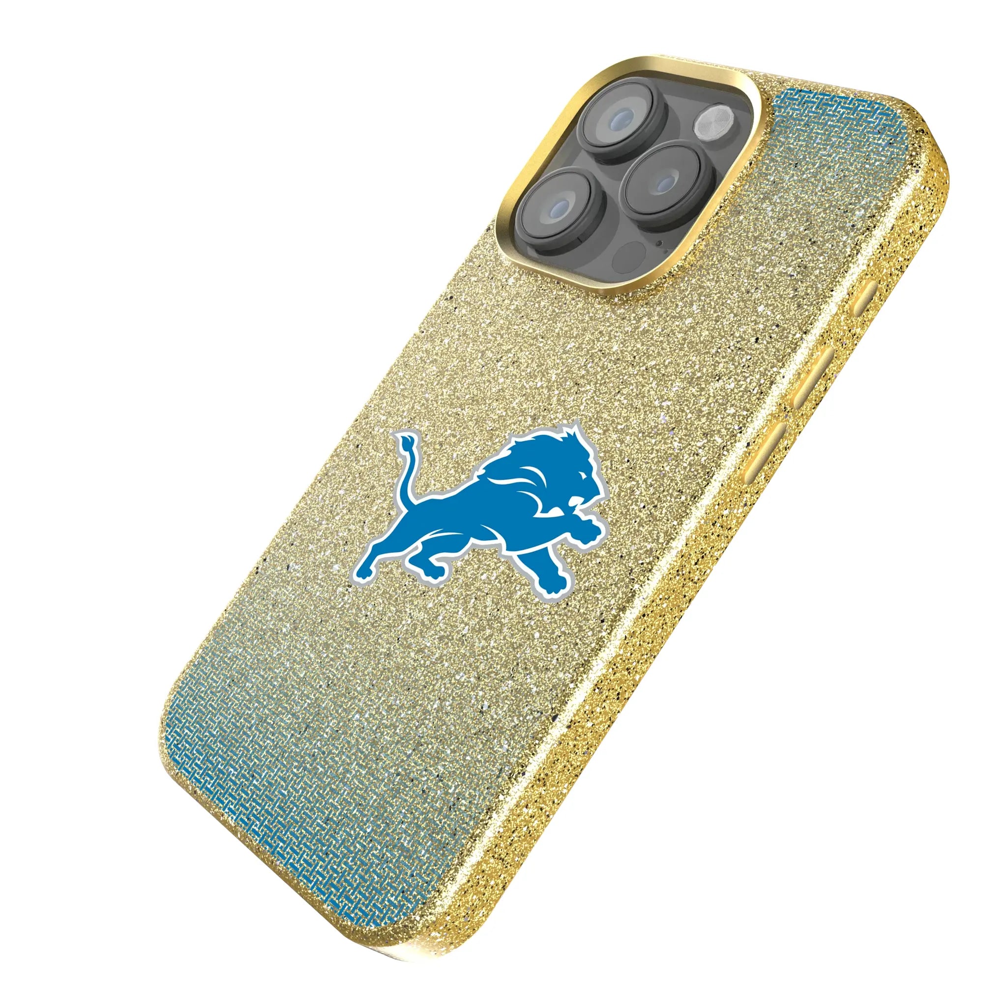 Detroit Lions Linen Bling Phone Case for Apple iPhone