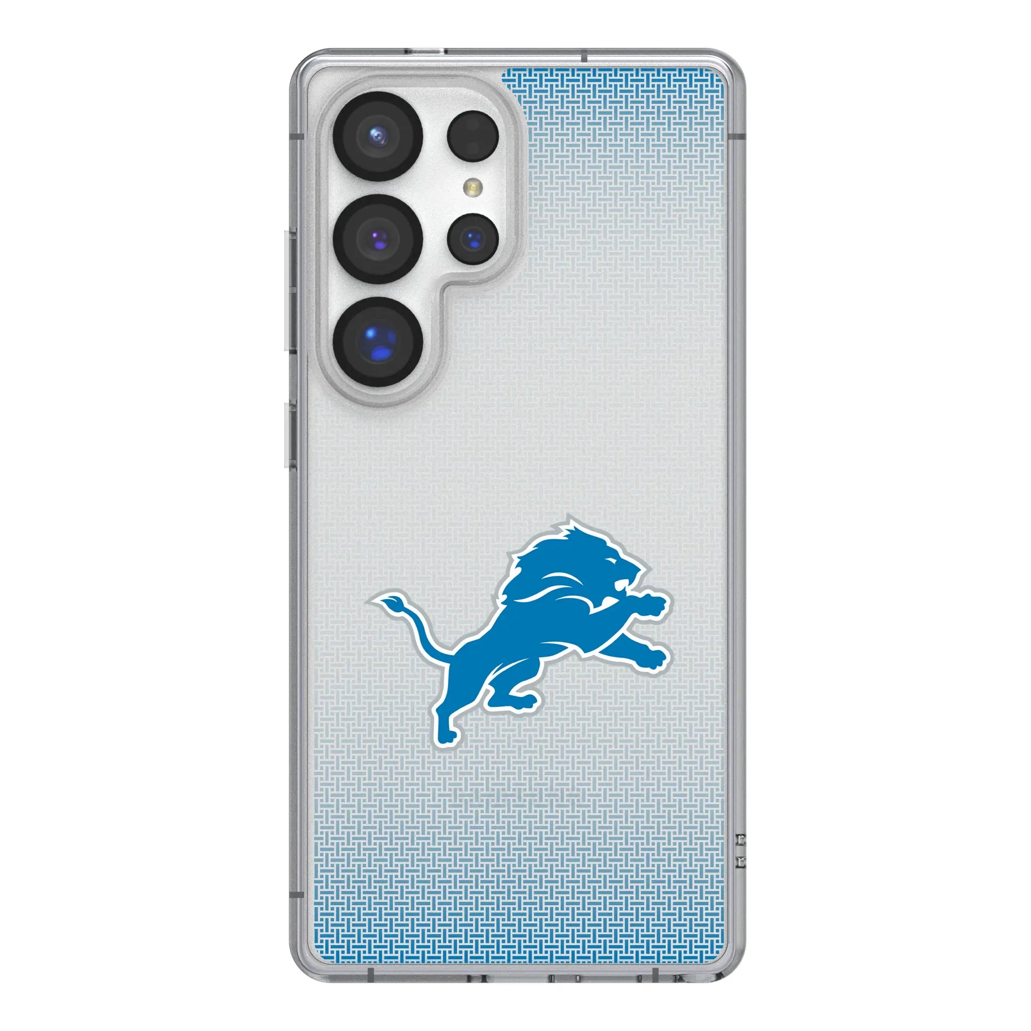 Detroit Lions Linen Clear Phone Case for Samsung Galaxy