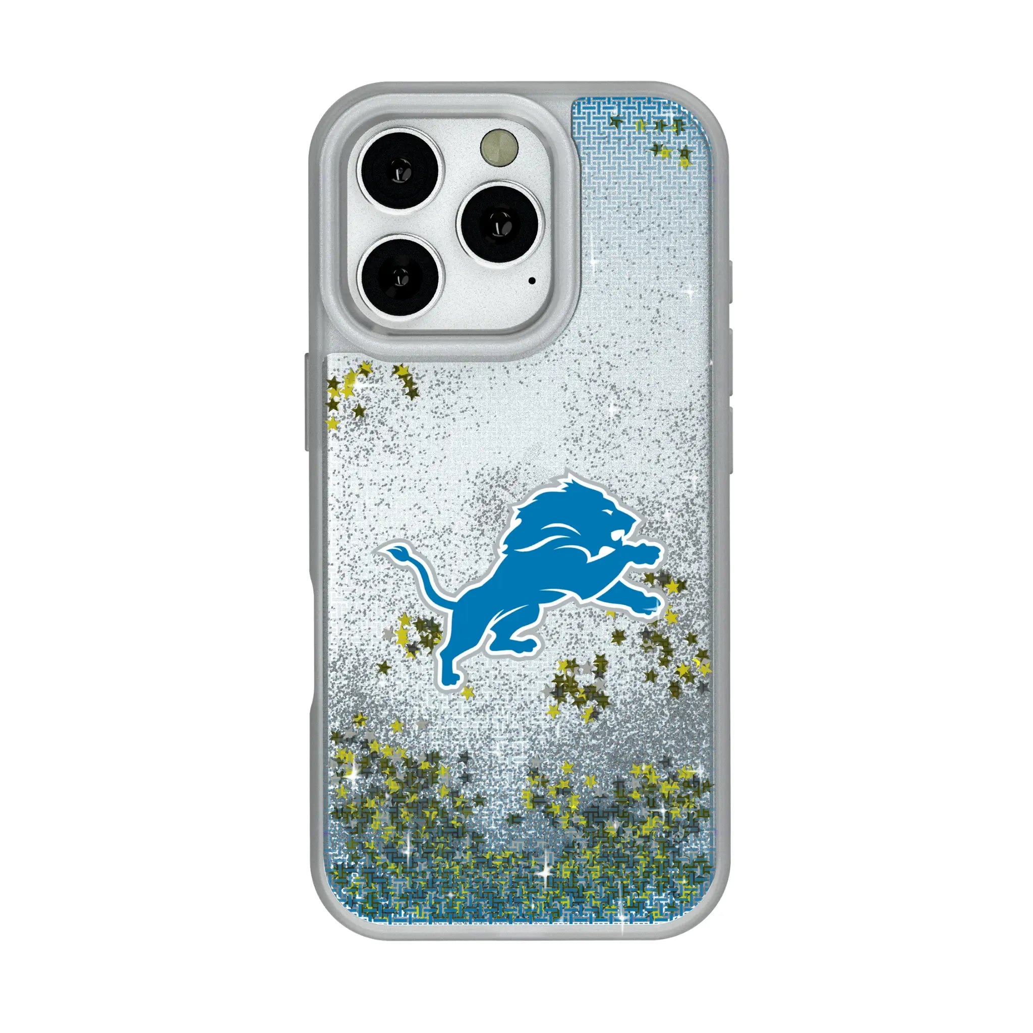 Detroit Lions Linen Glitter Phone Case
