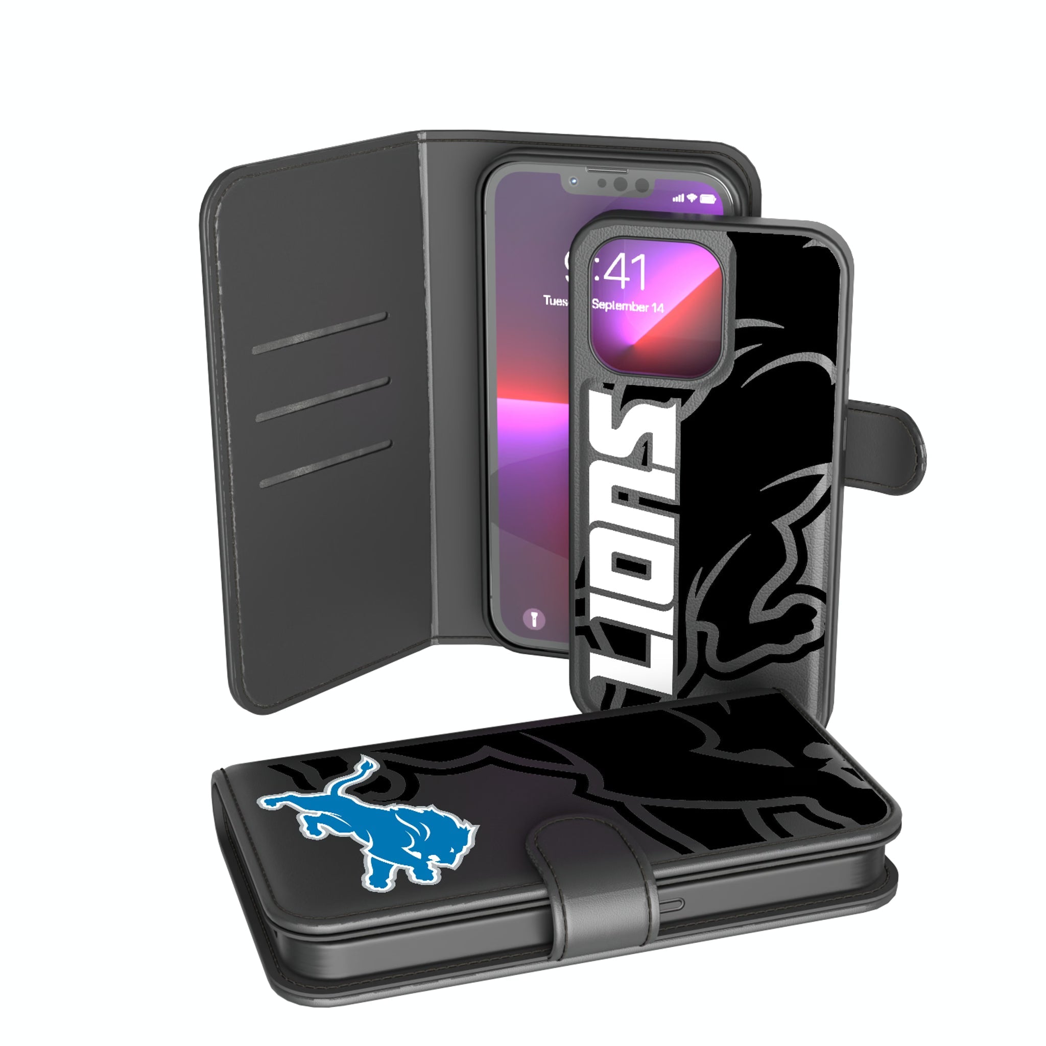 Detroit Lions Tilt Wallet Case - Sports Gifts, Sports Memorabilia, Sports Collectibles, Fan Shop
