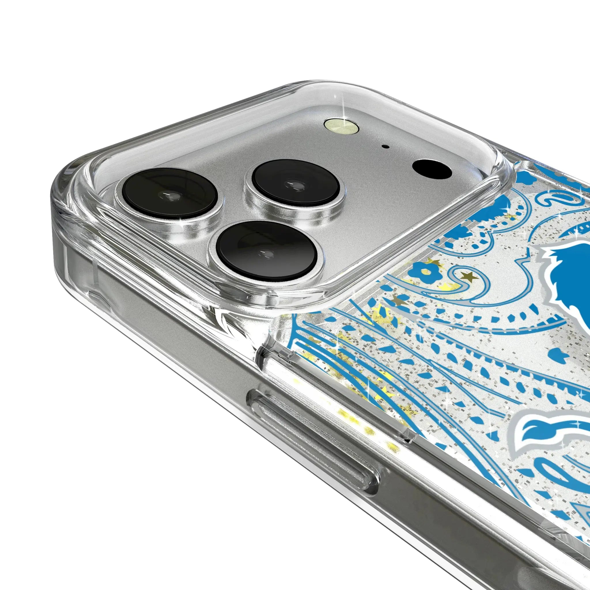 Detroit Lions Paisley Glitter Phone Case