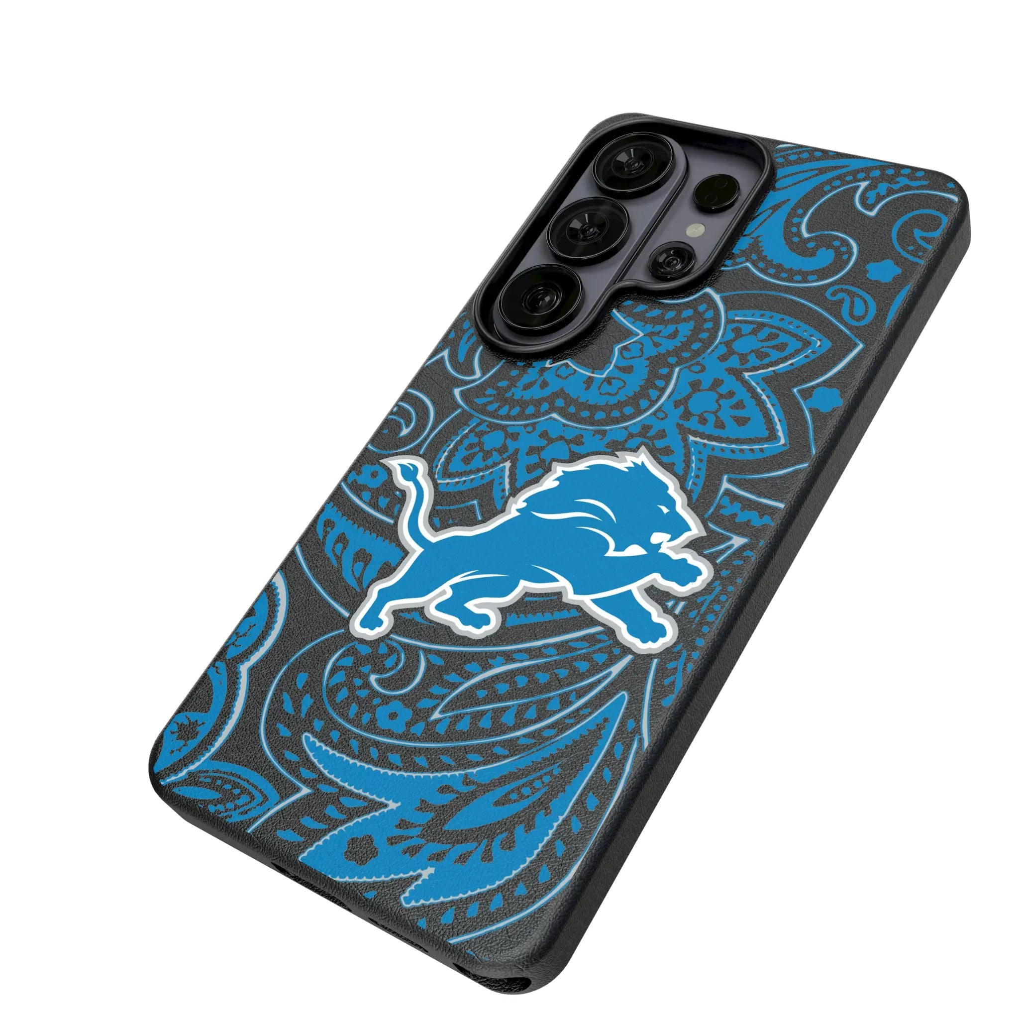 Detroit Lions Paisley MagSafe Compatible Phone Case for Samsung Galaxy