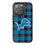 Detroit Lions Plaid Bling Phone Case