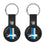 Detroit Lions Retro Insignia Black Airtag Holder 2-Pack