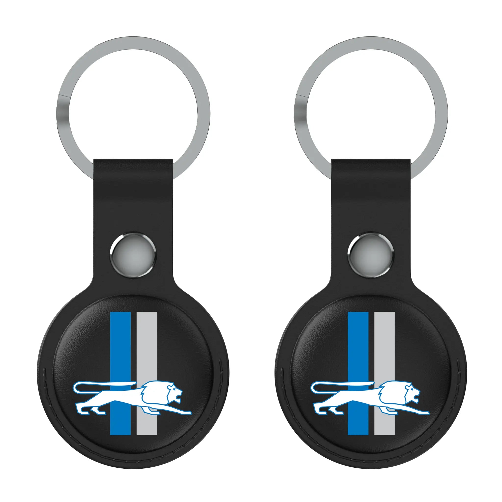 Detroit Lions Retro Insignia Black Airtag Holder 2-Pack