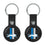 Detroit Lions Retro Insignia Black Airtag Holder 2-Pack
