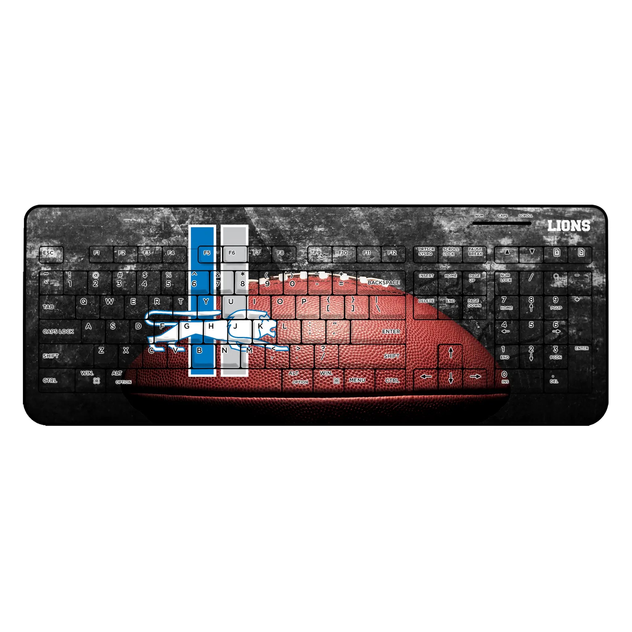 Detroit Lions Retro Legendary Wireless USB Keyboard