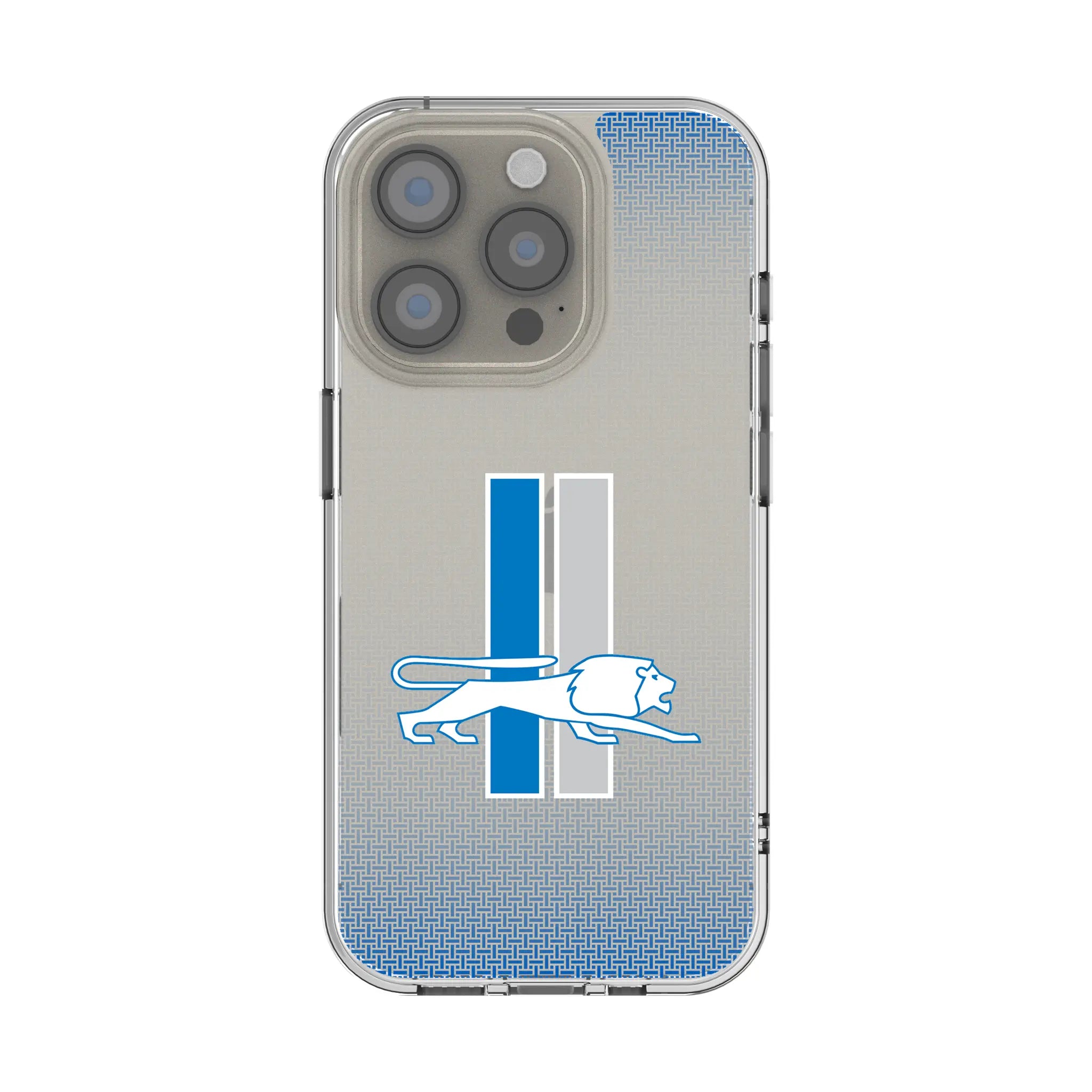 Detroit Lions Retro Linen Clear Phone Case for Apple iPhone