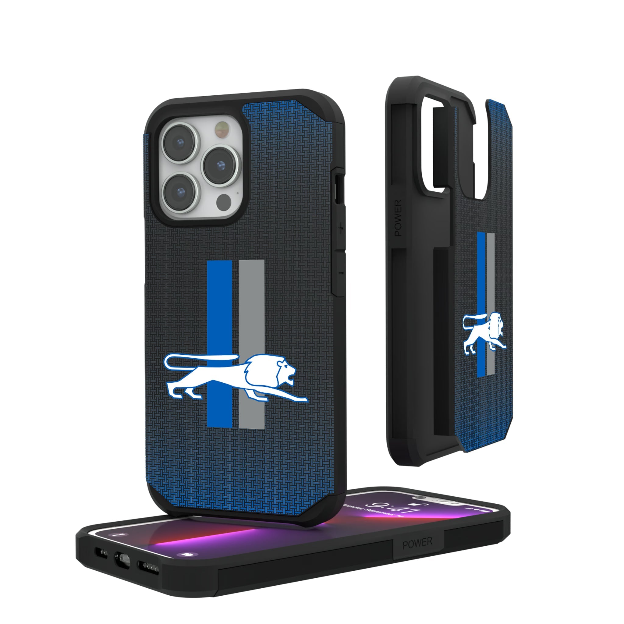 Detroit Lions Retro Linen Rugged Phone Case - Sports Gifts, Sports Memorabilia, Sports Collectibles, Fan Shop