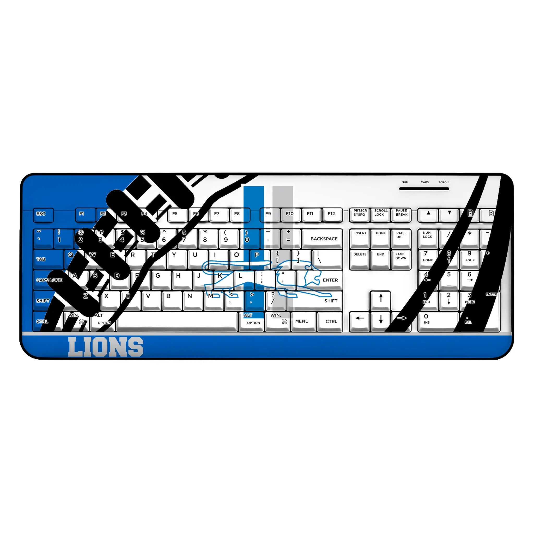 Detroit Lions Retro Passtime Wireless USB Keyboard