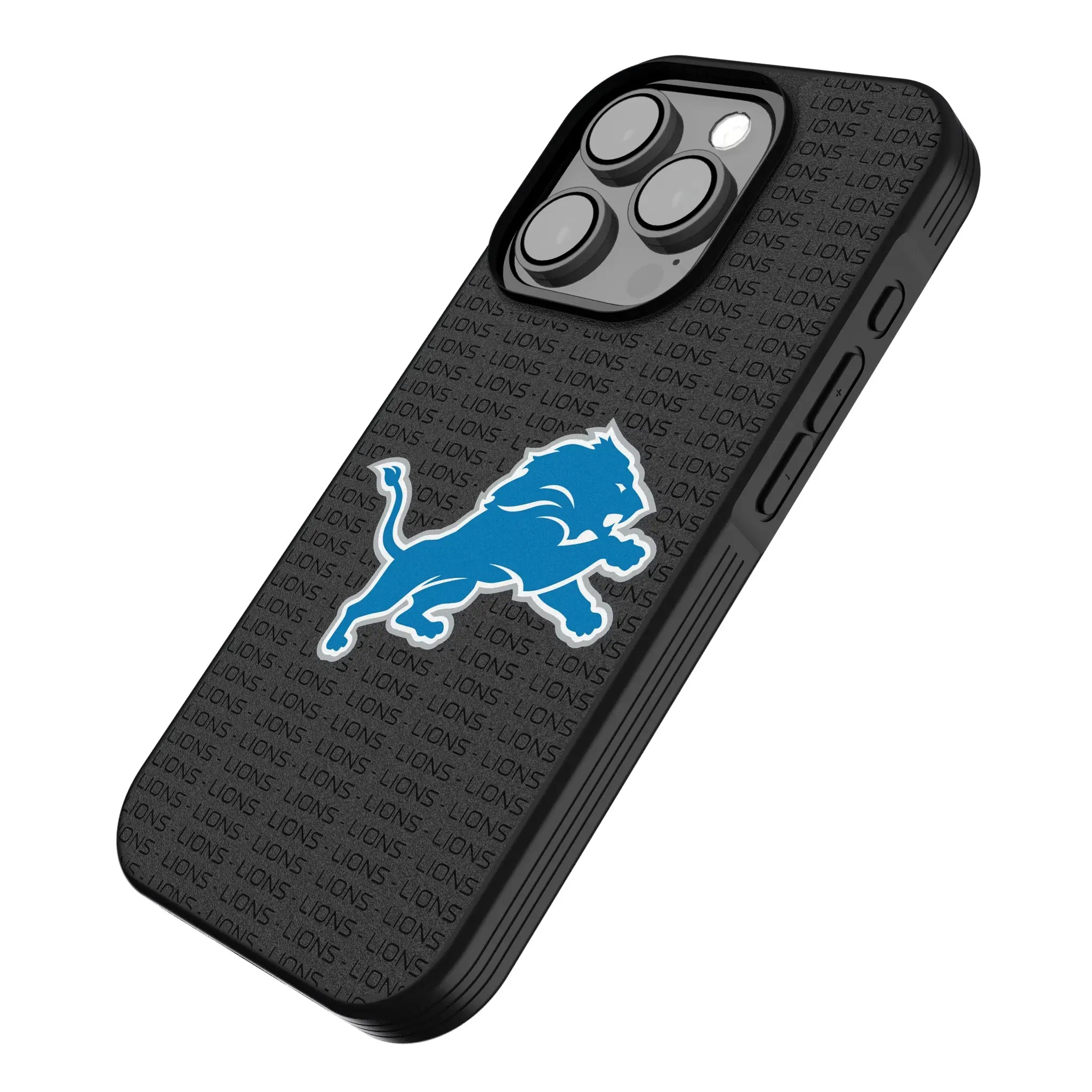Detroit Lions Text Backdrop Bump Phone Case