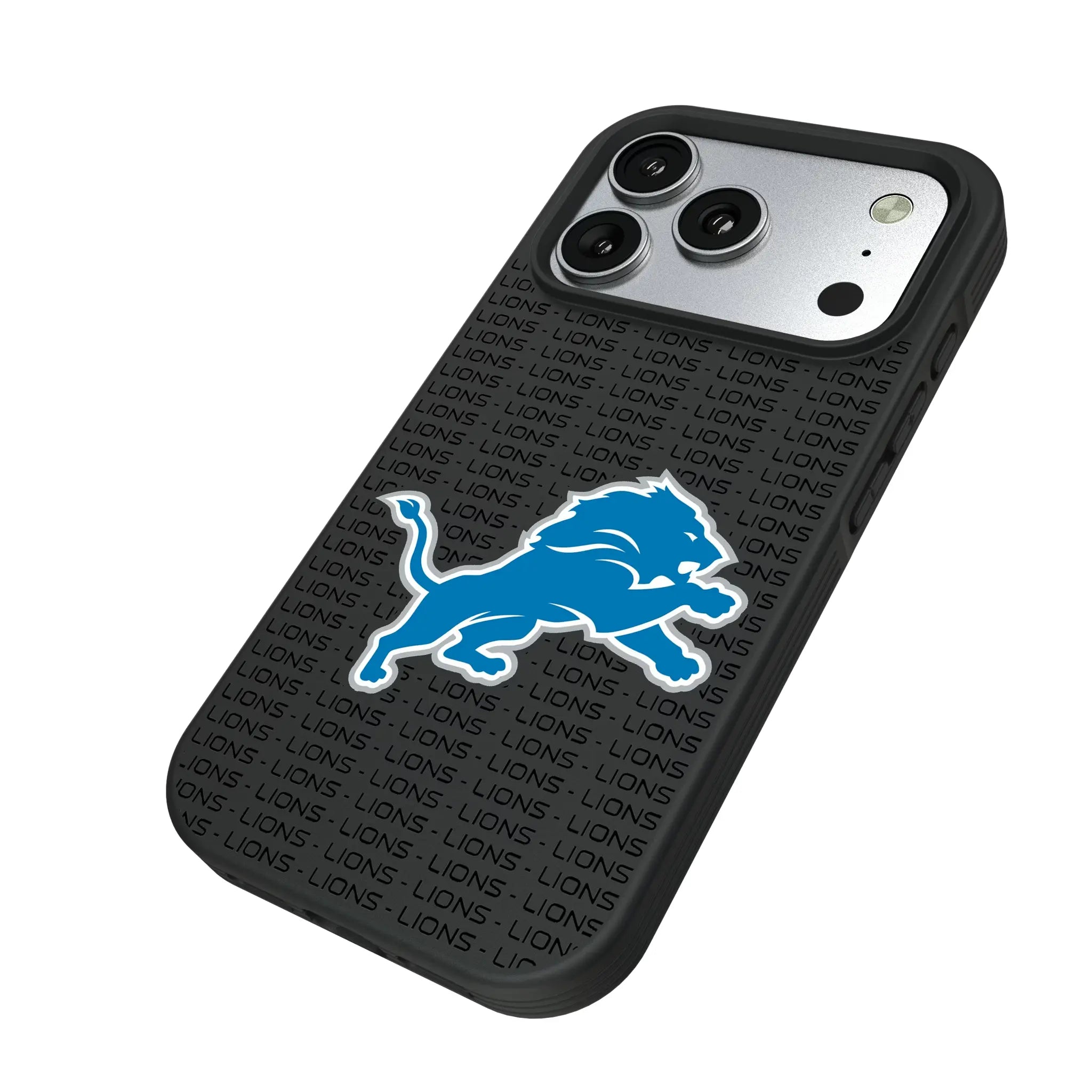 Detroit Lions Text Backdrop Bump Phone Case