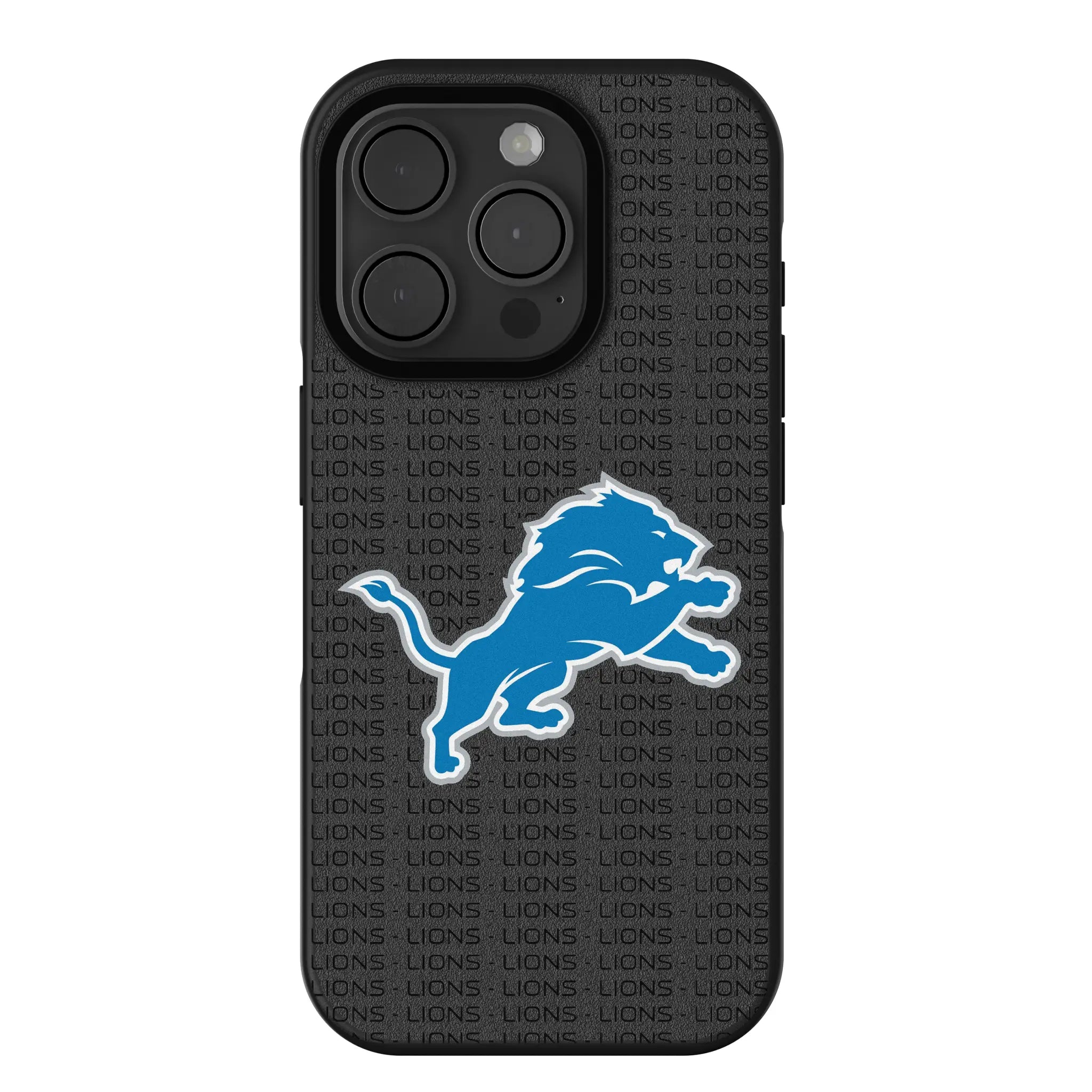 Detroit Lions Text Backdrop Bump Phone Case