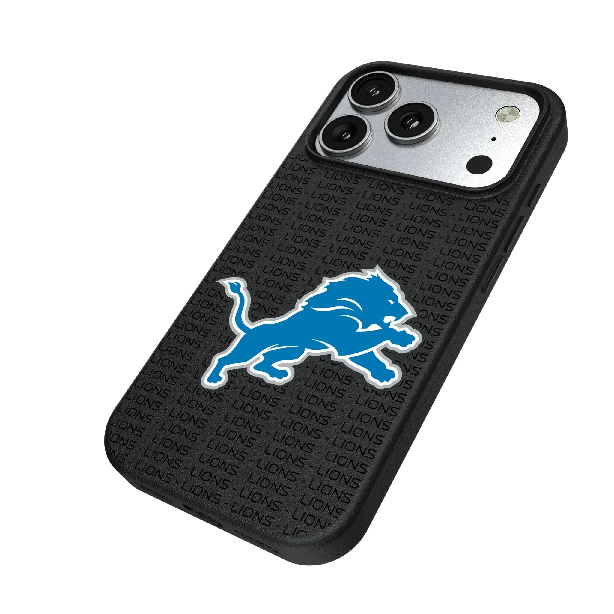 Detroit Lions Text Backdrop MagSafe Compatible Phone Case for Apple iPhone