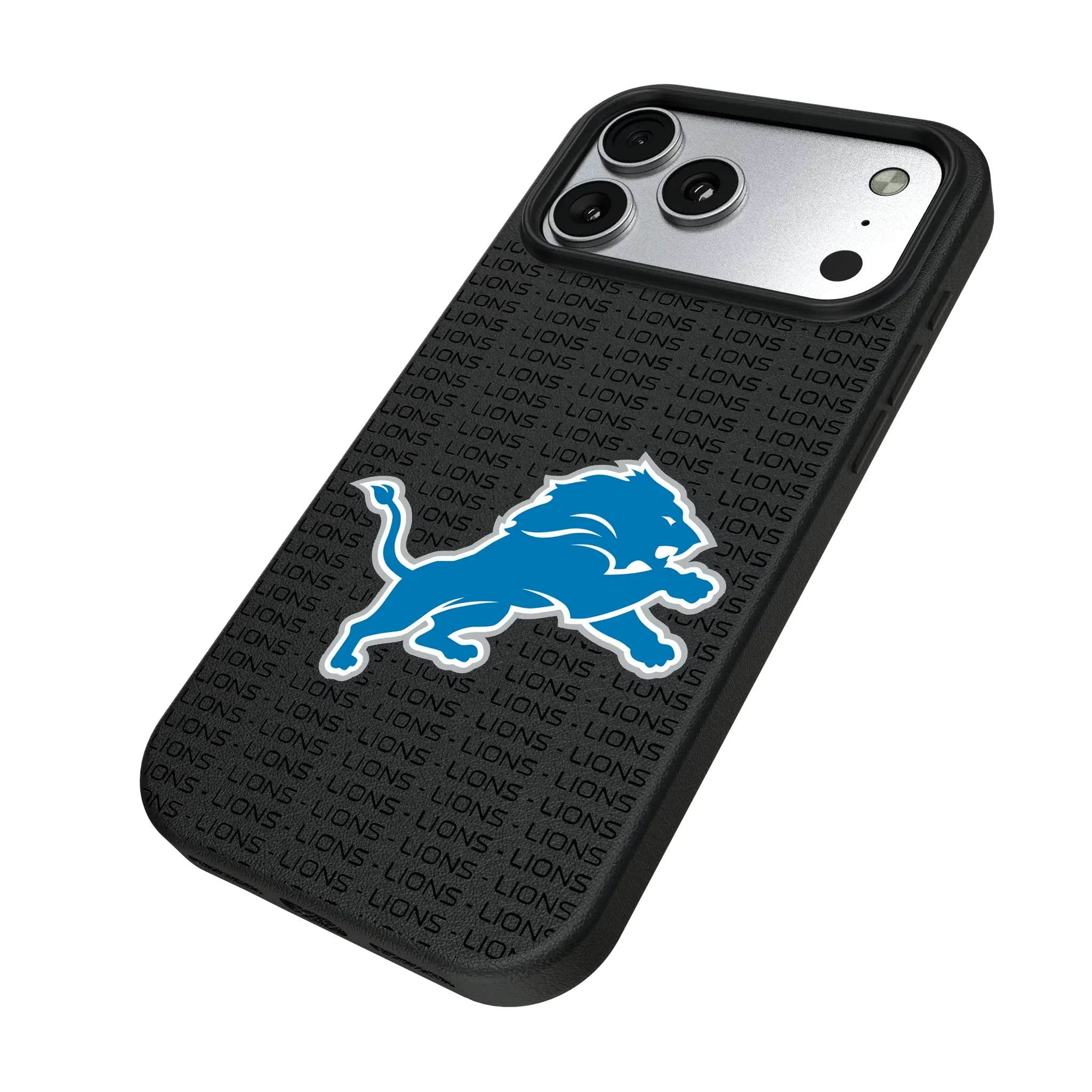 Detroit Lions Text Backdrop MagSafe Compatible Phone Case for Apple iPhone