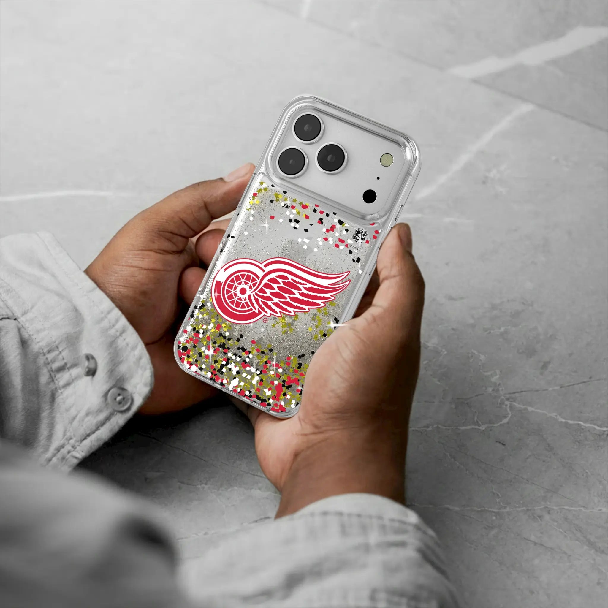 Detroit Red Wings Confetti Glitter Phone Case