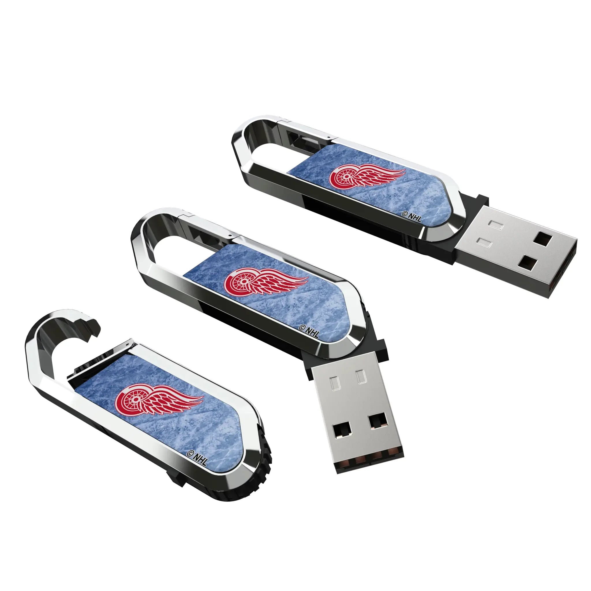 Detroit Red Wings Ice Flood USB 32GB Clip Style Flash Drive
