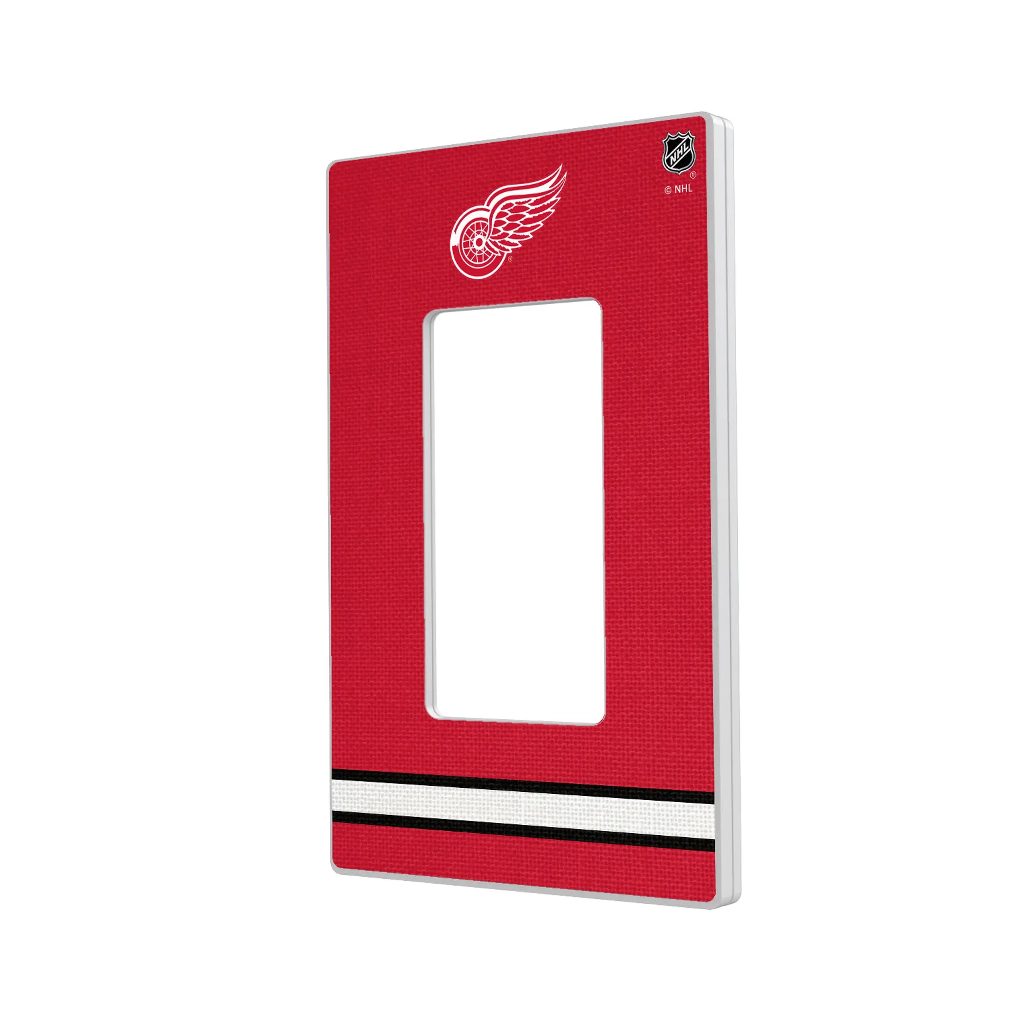 Detroit Red Wings Stripe Hidden-Screw Light Switch Plate