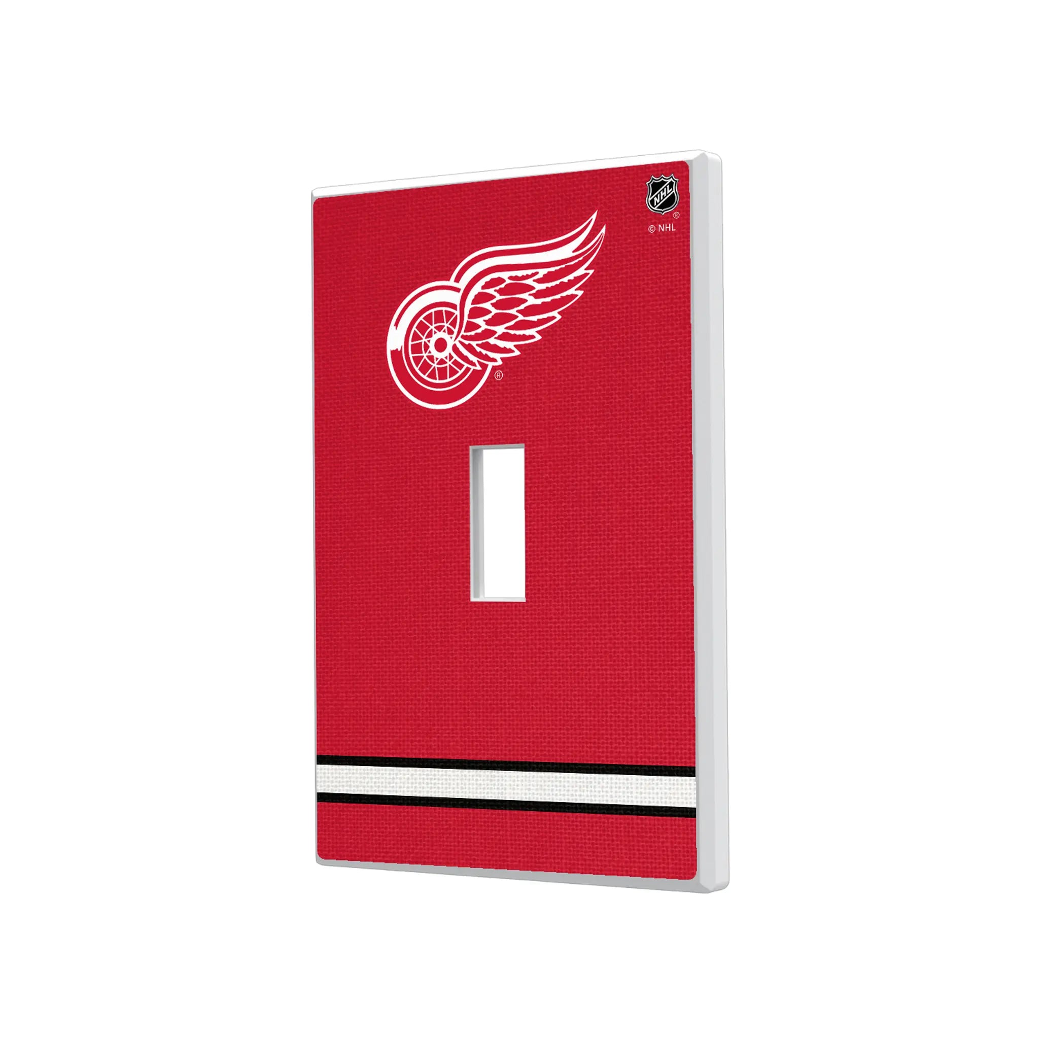 Detroit Red Wings Stripe Hidden-Screw Light Switch Plate