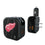 Detroit Red Wings Text Backdrop 2 in 1 USB A/C Charger