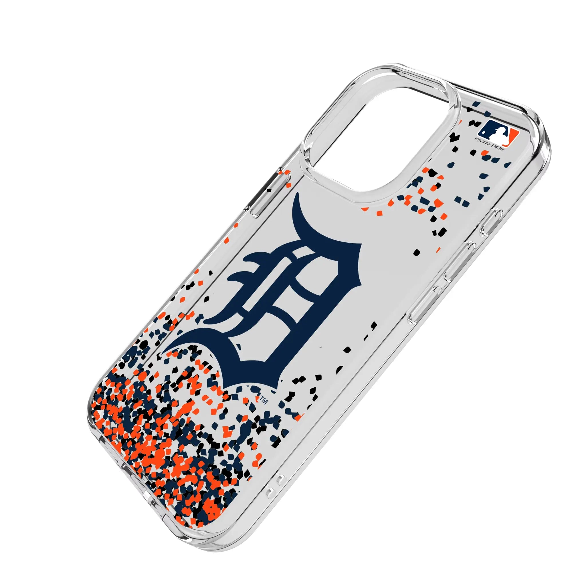 Detroit Tigers Confetti Clear Phone Case for Apple iPhone