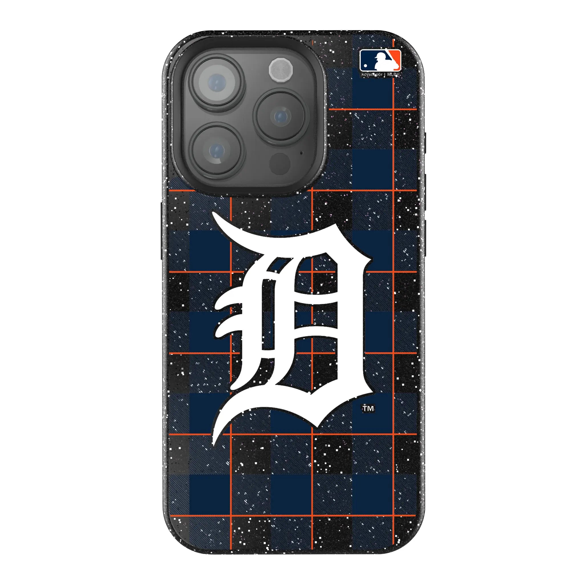 Detroit Tigers Plaid Bling Phone Case