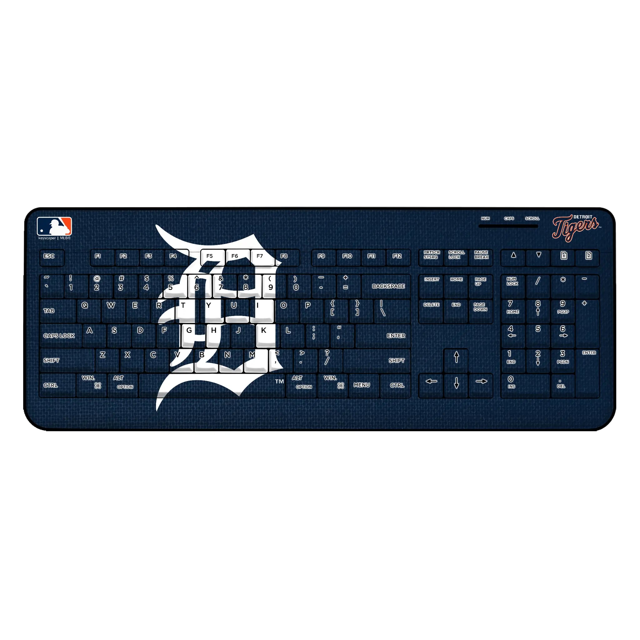 Detroit Tigers Solid Wireless USB Keyboard