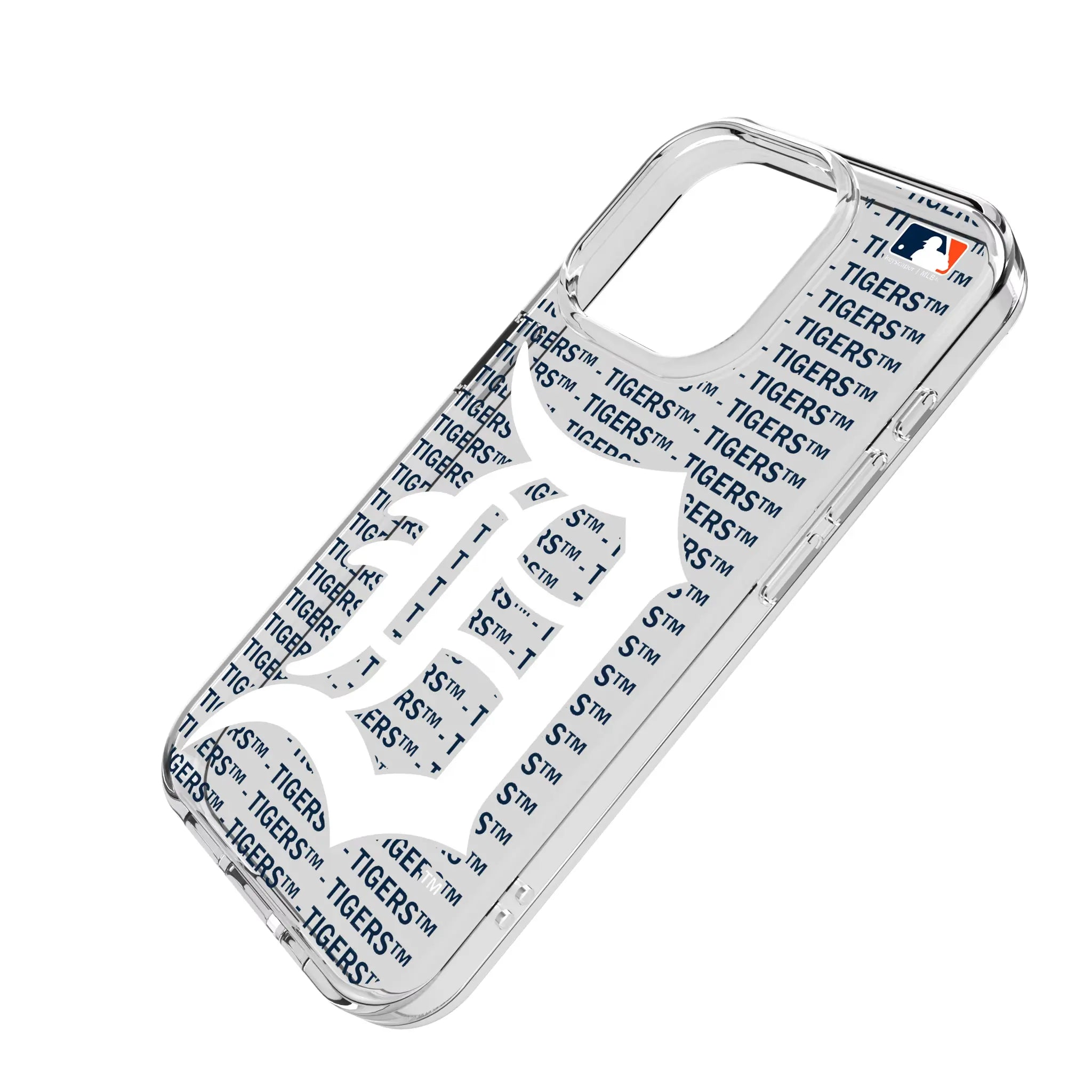 Detroit Tigers Text Backdrop Clear Phone Case for Apple iPhone