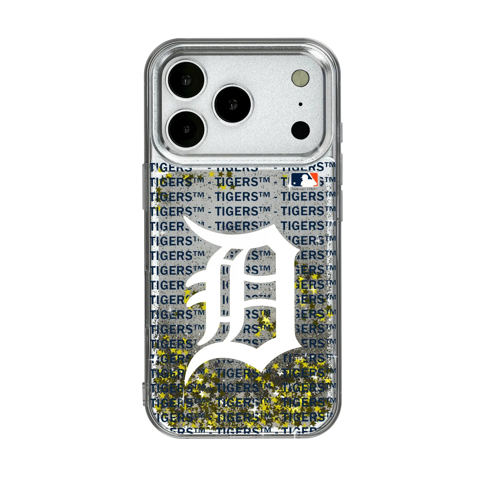 Detroit Tigers Text Backdrop Glitter Phone Case