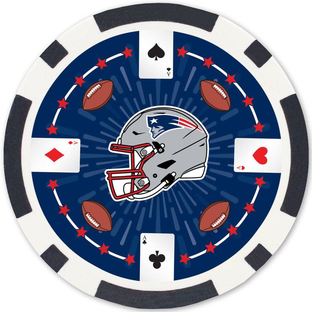 New England Patriots 100 Piece Poker Chip Set