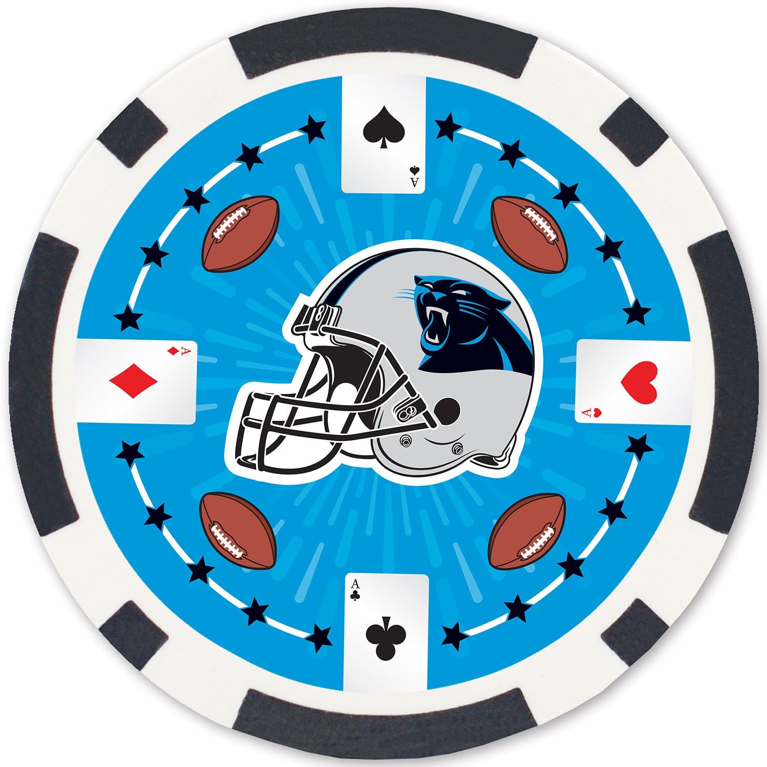 Carolina Panthers 100-Piece Poker Chip Set - Sports Gifts, Sports Memorabilia, Sports Collectibles, Fan Shop