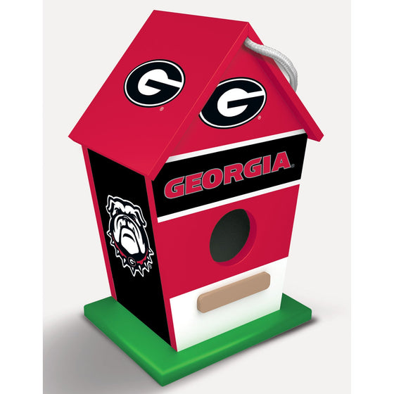 NCAA Painted Birdhouse - Georgia Bulldogs - 757 Sports Collectibles
