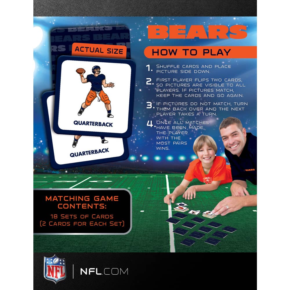 Chicago Bears Memory Matching Game