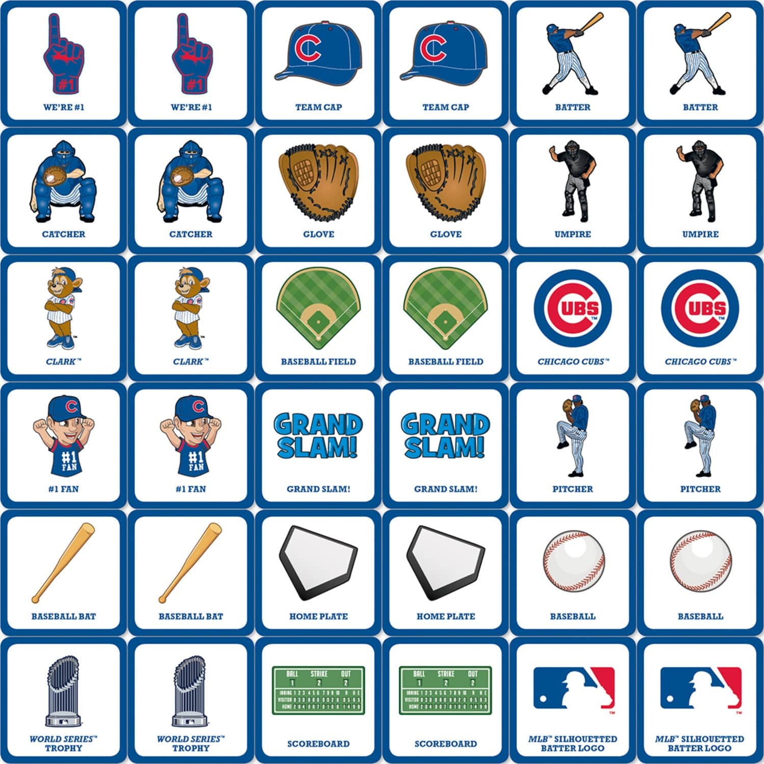 Chicago Cubs Memory Match Game - Sports Gifts, Sports Memorabilia, Sports Collectibles, Fan Shop