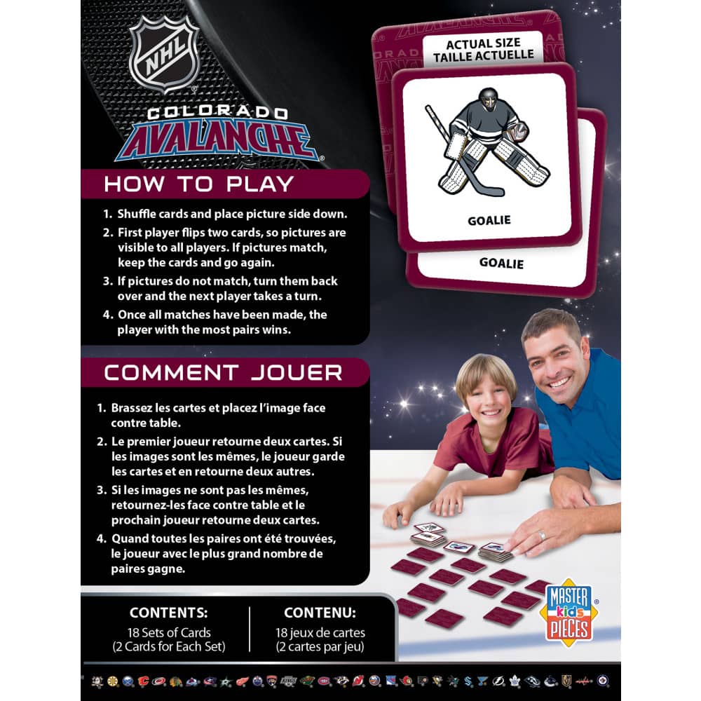 Colorado Avalanche Memory Matching Game - Sports Gifts, Sports Memorabilia, Sports Collectibles, Fan Shop