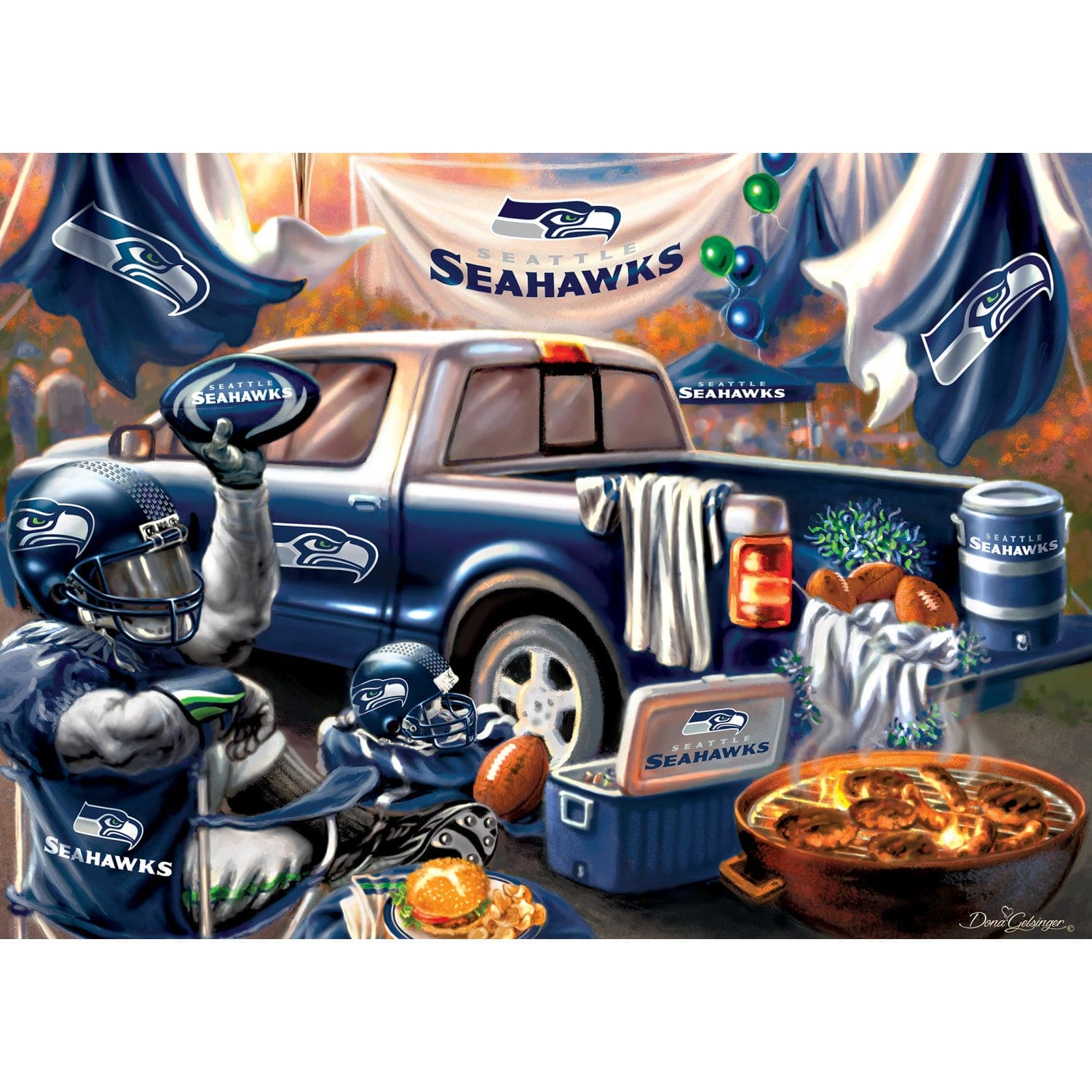 Seattle Seahawks Gameday 1000 Piece Jigsaw Puzzle