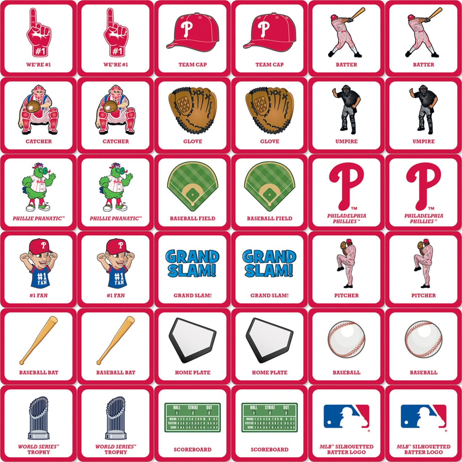 Philadelphia Phillies Memory Match Game - Sports Gifts, Sports Memorabilia, Sports Collectibles, Fan Shop